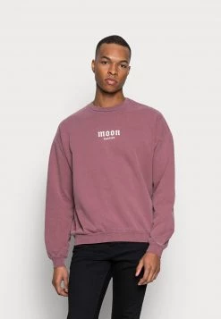 Kaotiko CREW WASHED MOON - Sweatshirt - Bordeaux - Herren