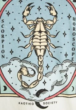 Kaotiko - Unisex WASHED SCORPION - T-Shirt Print - Ivory -Kaotiko || Fire & Glory Populaire Magasin 1030ca13b3404498afbff98100406492
