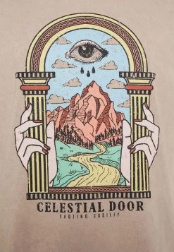 Kaotiko - Unisex WASHED CELESTIAL DOOR - T-Shirt Print - Hueso -Kaotiko || Fire & Glory Populaire Magasin 157891173d7b471583b0decd33d613e0