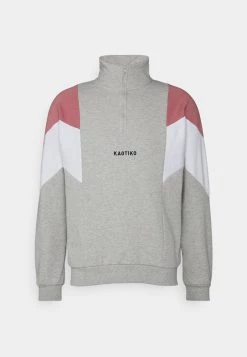 Kaotiko - Herren CREW BRENDAN - Sweatshirt - Grey/soft Burgundy -Kaotiko || Fire & Glory Populaire Magasin 2f8f9f4694f549759449208c1ba34f9a