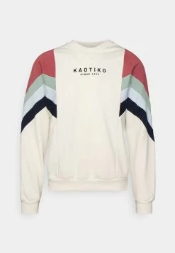 Kaotiko - Unisex CREW SEATTLE - Sweatshirt - Marfil/burgundy -Kaotiko || Fire & Glory Populaire Magasin 435e5b24eaa04cd9bb62cd7c9ecaf133
