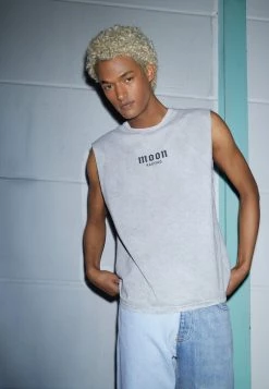 Kaotiko WASHED VENUS UNISEX - Top - Grey