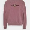 Kaotiko CREW WASHED BEETLE - Sweatshirt - Bordeaux - Unisex