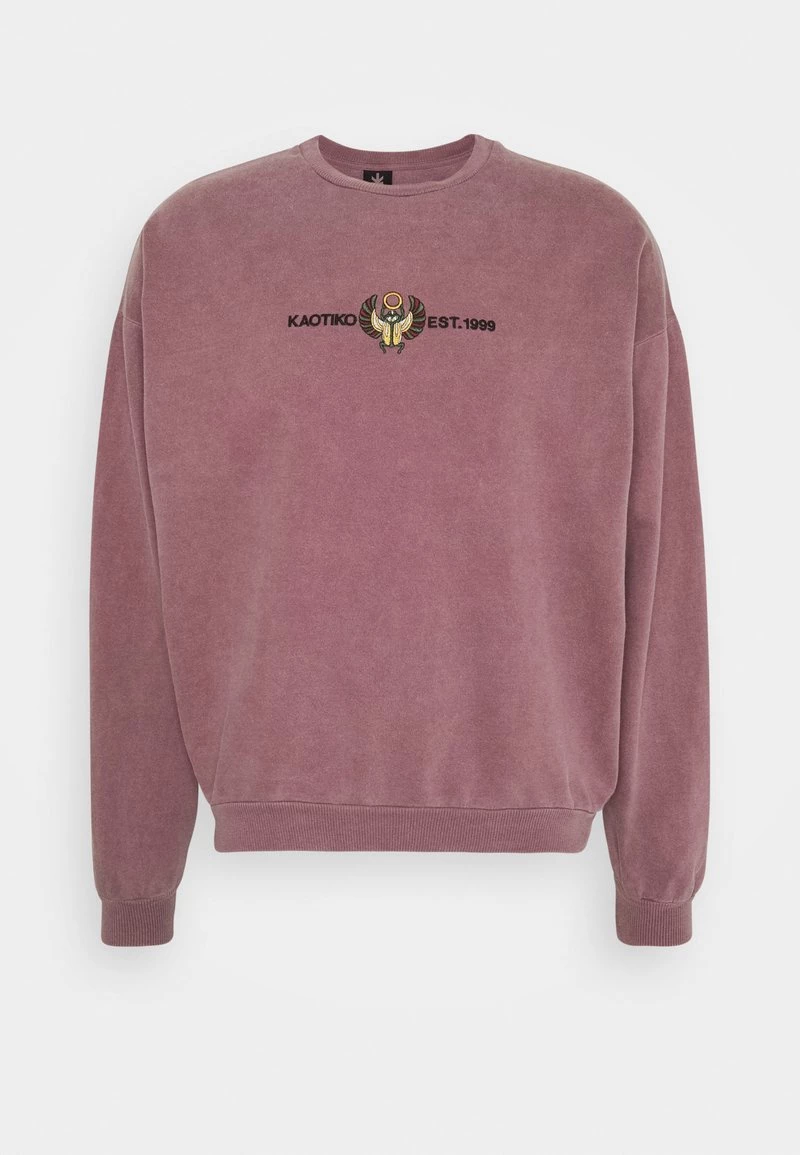 Kaotiko CREW WASHED BEETLE - Sweatshirt - Bordeaux - Unisex 3 Kaotiko CREW WASHED BEETLE - Sweatshirt - Bordeaux - Unisex