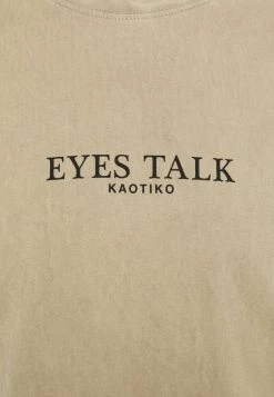 Kaotiko EYES TALK UNISEX - T-Shirt Print - Stone -Kaotiko || Fire & Glory Populaire Magasin 56bc1e0e85484386a5bae6b02a7c9255
