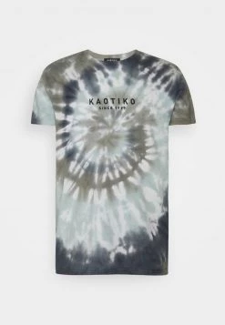 Kaotiko TIE DYE ESPIRAL - T-Shirt Print - Blue/white - Herren