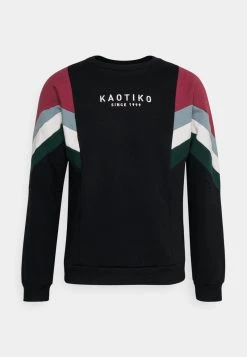 Kaotiko - Herren CREW SEATTLE - Sweatshirt - Black/burgundy -Kaotiko || Fire & Glory Populaire Magasin 574c3c55f4db4b99b2950f2d60273472