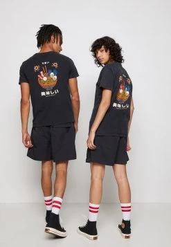 Kaotiko WASHED RAMEN - T-Shirt Print - Black - Unisex