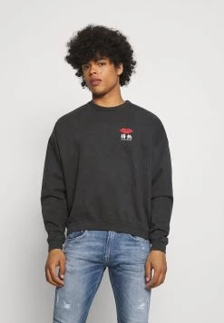 Kaotiko CREW JAPAN LIPS UNISEX - Sweatshirt - Black Wash -Kaotiko || Fire & Glory Populaire Magasin 6a3db6c50bdb4eb086b5f2f38d255cc5