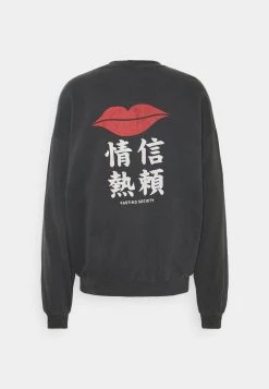 Kaotiko CREW JAPAN LIPS UNISEX - Sweatshirt - Black Wash -Kaotiko || Fire & Glory Populaire Magasin 6f8b530b587343b19b7fb6016a5933ca