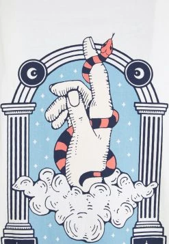 Kaotiko - Unisex WASHED HAND SNAKE - T-Shirt Print - White -Kaotiko || Fire & Glory Populaire Magasin 7809230e187544549c83c2d4e4f1f57c