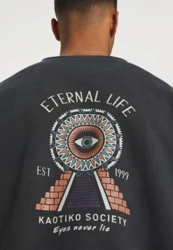 Kaotiko - Herren CREW PYRAMID - Sweatshirt - Black Wash -Kaotiko || Fire & Glory Populaire Magasin 796090fbefcb4093b0a0f9a7bbca7d4d