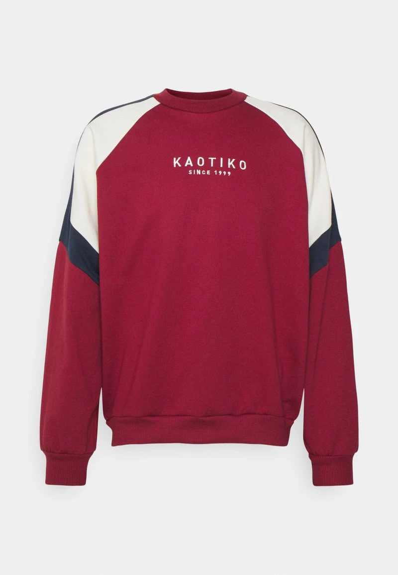 Kaotiko CREW JORDAN UNISEX - Sweatshirt - Burgundy/marfil/navy 3 Kaotiko CREW JORDAN UNISEX - Sweatshirt - Burgundy/marfil/navy