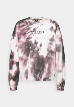 Kaotiko - Herren CREW TIE DYE - Sweatshirt - Black/white
