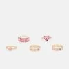 Fire & Glory - Damen FGVINNY 5 PACK - Ring - Gold-coloured/strawberry Pink