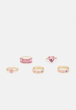 Fire & Glory - Damen FGVINNY 5 PACK - Ring - Gold-coloured/strawberry Pink