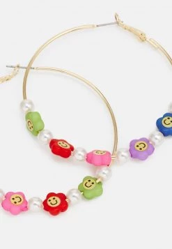 Fire & Glory - Damen LENE HOOPS EARRINGS - Ohrringe - Gold-coloured/multi-coloured -Kaotiko || Fire & Glory Populaire Magasin 8e93fe85425b4c26be20e5b80366b65f