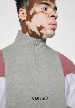 Kaotiko - Herren CREW BRENDAN - Sweatshirt - Grey/soft Burgundy -Kaotiko || Fire & Glory Populaire Magasin 93956c0e3ca2412283298966f5a6ed10