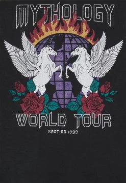 Kaotiko PEGASUS WASHED UNISEX - T-Shirt Print - Black Acid Wash -Kaotiko || Fire & Glory Populaire Magasin 9812cbd679a14423b6130b4462ad11c4