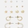 Fire & Glory FGKARIN EARRINGS 8 PACK - Ohrringe - Gold-coloured/multi - Damen
