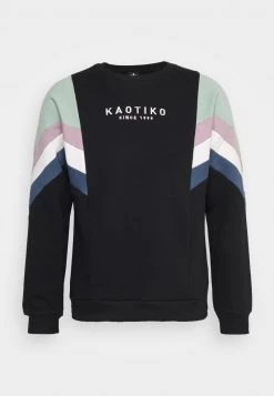 Kaotiko CREW SEATTLE - Sweatshirt - Black/fresh Green - Herren -Kaotiko || Fire & Glory Populaire Magasin ae4466a1c300403d87882ca74fa95020
