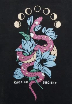 Kaotiko CREW WASHED COSMIC SNAKE UNISEX - Sweatjacke - Black -Kaotiko || Fire & Glory Populaire Magasin b5f4f39fbedf4d348460e797c38fe6da