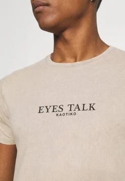 Kaotiko EYES TALK UNISEX - T-Shirt Print - Stone -Kaotiko || Fire & Glory Populaire Magasin b6d9069826794eda85b00e9e75820ed1
