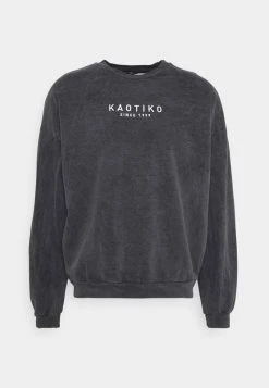 Kaotiko CREW WASHED ALAN - Sweatshirt - Black - Herren -Kaotiko || Fire & Glory Populaire Magasin bd9895e48cc54615a015bad976c860ec