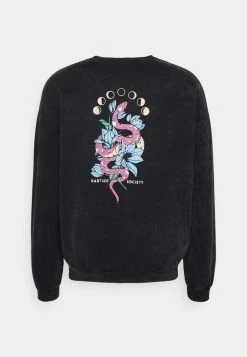 Kaotiko CREW WASHED COSMIC SNAKE UNISEX - Sweatjacke - Black -Kaotiko || Fire & Glory Populaire Magasin ce2992cb40ff45d79d73979b8e23f819