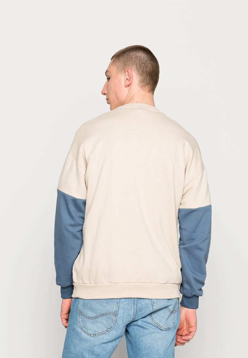 Kaotiko CREW BRUCE UNISEX - Sweatshirt - Beige/prusia 5 Kaotiko CREW BRUCE UNISEX - Sweatshirt - Beige/prusia – Bild 3