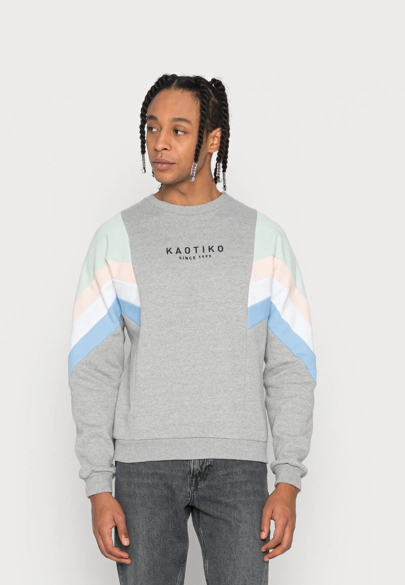 Kaotiko CREW SEATTLE - Sweatshirt - Grey/ Soft Green - Herren 3 Kaotiko CREW SEATTLE - Sweatshirt - Grey/ Soft Green - Herren