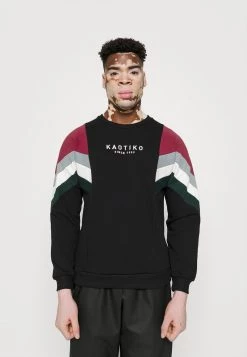 Kaotiko - Herren CREW SEATTLE - Sweatshirt - Black/burgundy