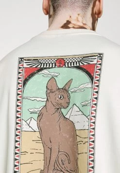 Kaotiko - Herren CREW EGYPTIAN CAT - Sweatshirt - Ivory -Kaotiko || Fire & Glory Populaire Magasin ed81c773f2a745d693c2c349ca3fa73b