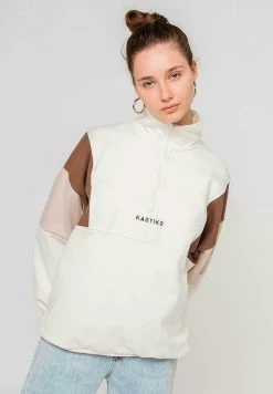 Kaotiko ARTHUR - Sweatshirt - Ivory Brown Beig - Unisex