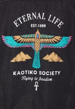 Kaotiko - Unisex VINTAGE ETERNAL - Jeansjacke - Black -Kaotiko || Fire & Glory Populaire Magasin fa3b4f796e354355ad56d8c17871dff9