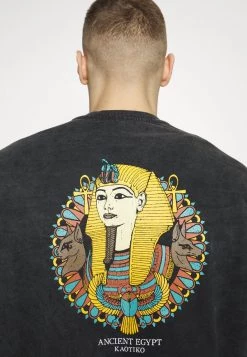 Kaotiko CREW WASHED PHARAOH UNISEX - Sweatshirt - Black -Kaotiko || Fire & Glory Populaire Magasin fde7919b3f8e4556b290480a57eca60b